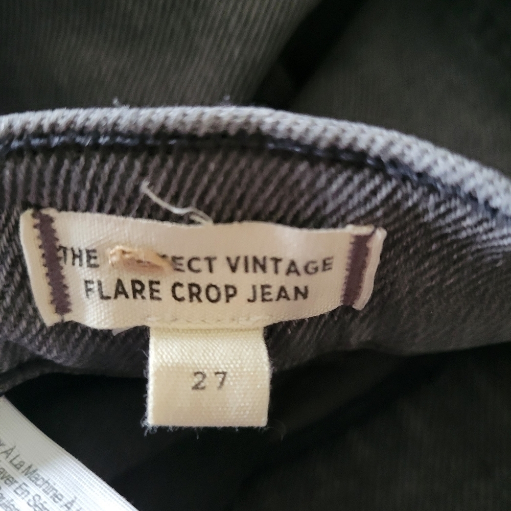 Madewell Perfect Vintage Flare Crop Jeans Grey Denim Size 27 - Picture 9 of 10